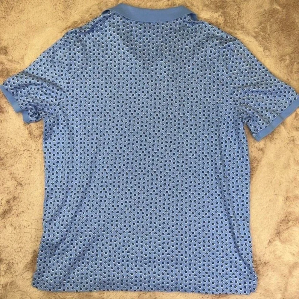 patterned polo shirt by Ralph Lauren, collard shirt, spring clothes, blue polo‎
